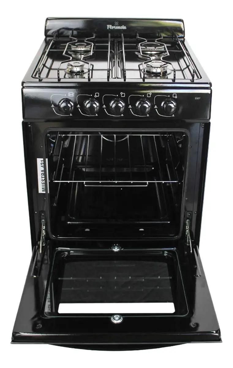 Cocina Multigas 4 Hornallas 56cm Florencia 5507 Negro