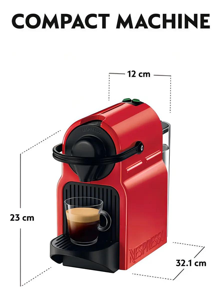 Cafetera Nespresso Inissia Rojo + Espumadora Nespresso