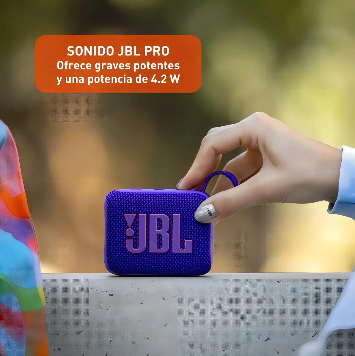 Parlante Jbl Go Jbl Go 4 Go4 Portátil Con Bluetooth Waterpro Color Violeta Oscuro