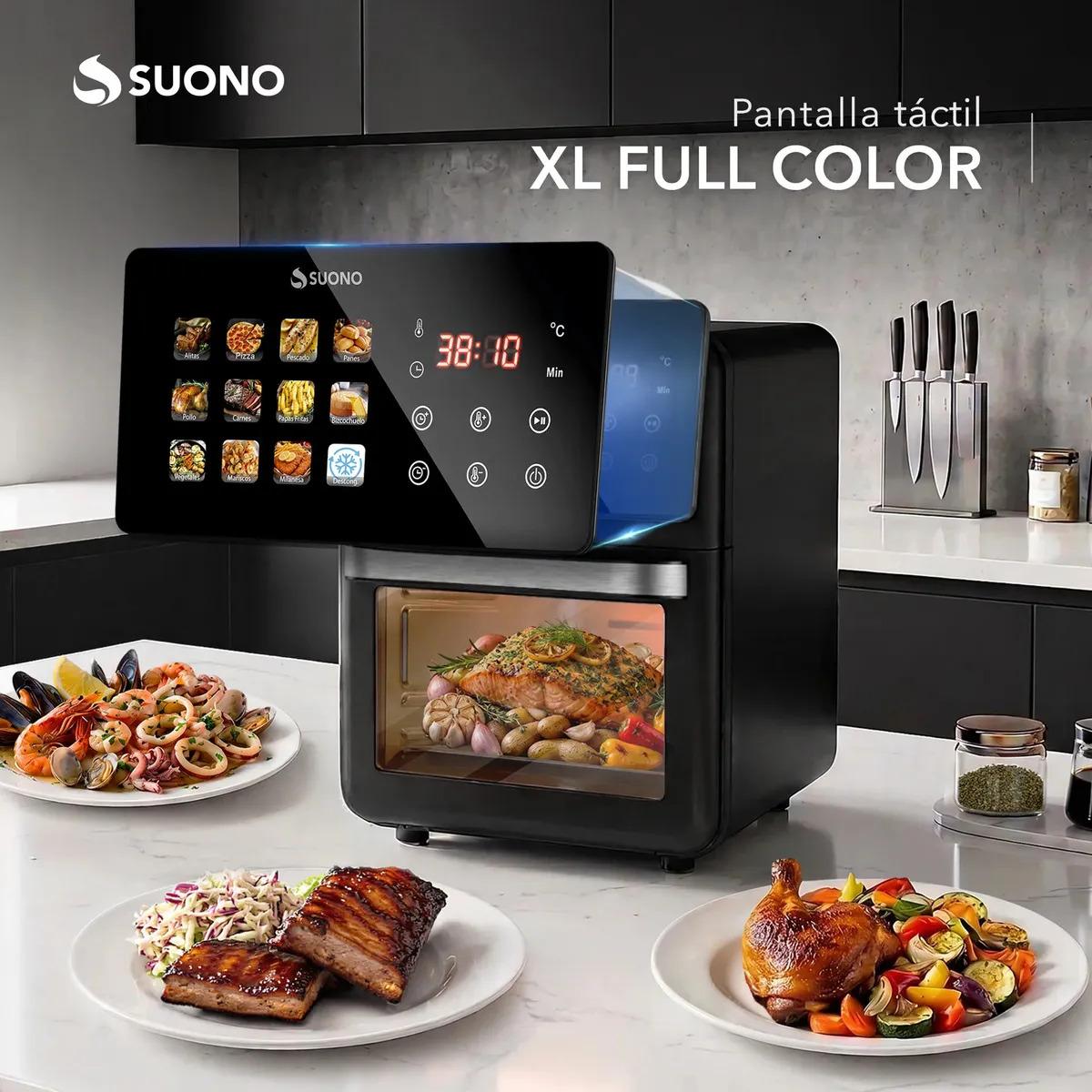 Freidora De Aire Suono Airfryer Neo Oven Descongela Fríe Asar Recalenta 12 L Comida Saludable Pantalla Xl Color Negro