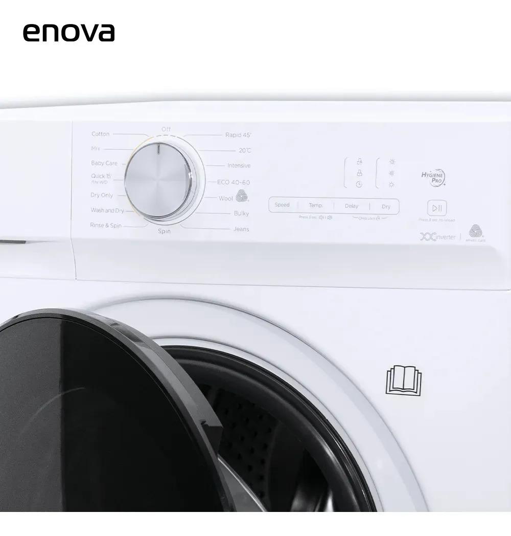 Enova LE10F10B lavasecarropas inverter carga frontal 10 kg blanco