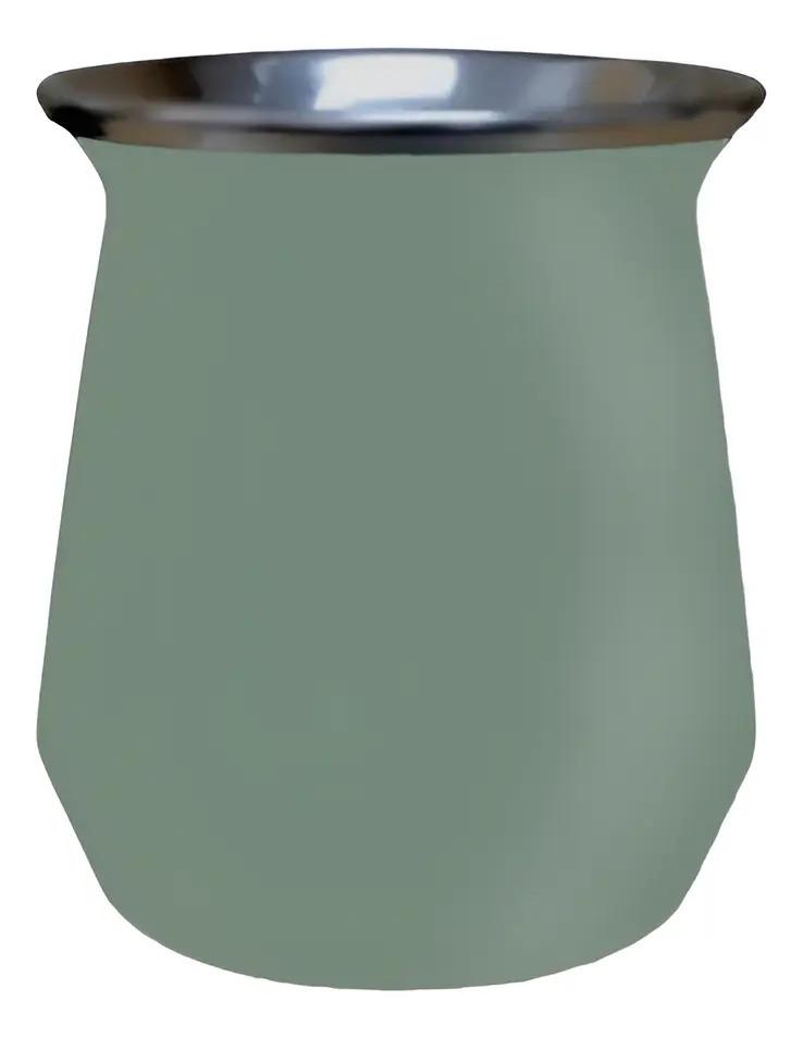 Mate Acero Inoxidable Verde Lisa