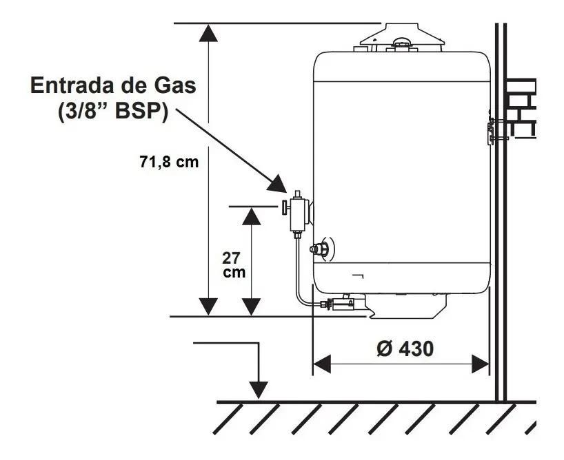 Termotanque a Gas Ecotermo 45L Blanco