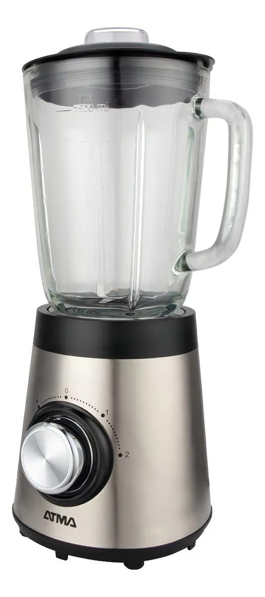 Licuadora De Vaso Atma Pro Li8450ap 500w Jarra Vidrio Inox Plateado