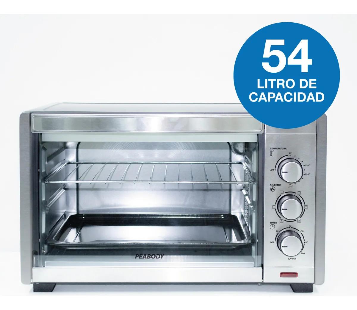 Horno Eléctrico Convector Peabody Pe-he55s 54 L 2200 W Silver