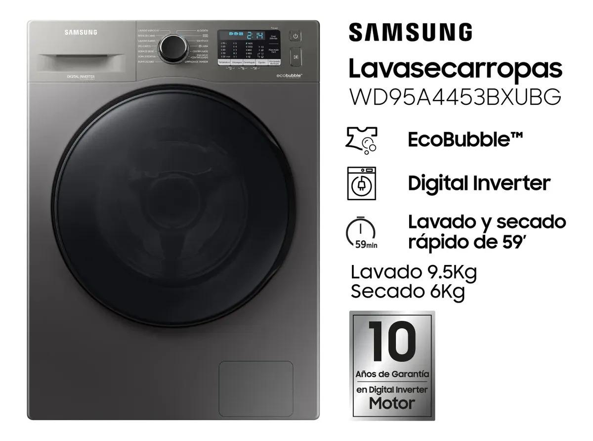 Lavasecarropas Samsung 9,5kg con Ecobubble SAWD95A4453BXUBG Gris