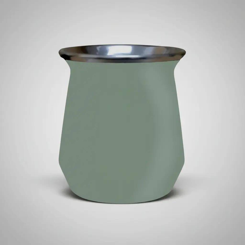 Mate Acero Inoxidable Verde Lisa