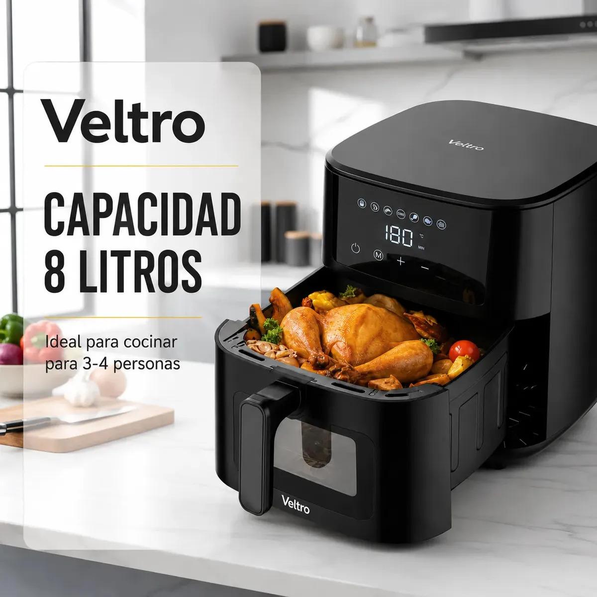 Freidora De Aire Digital Veltro Roma Potere 8L 1700W