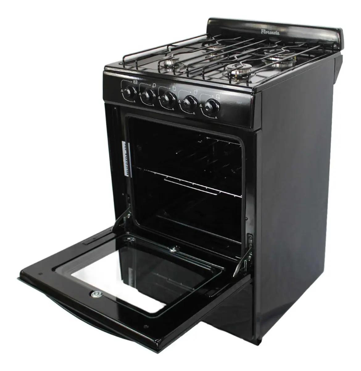 Cocina Multigas 4 Hornallas 56cm Florencia 5507 Negro