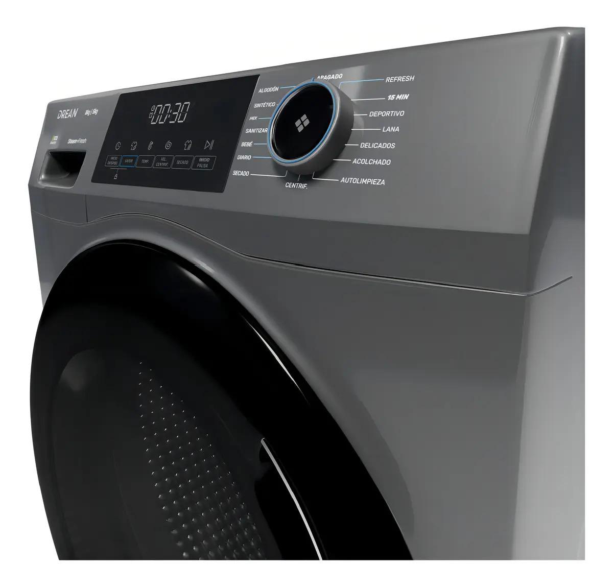 Lavasecarropas Ecoinverter 8 Kg Gris Drean Lscdr0805sg0