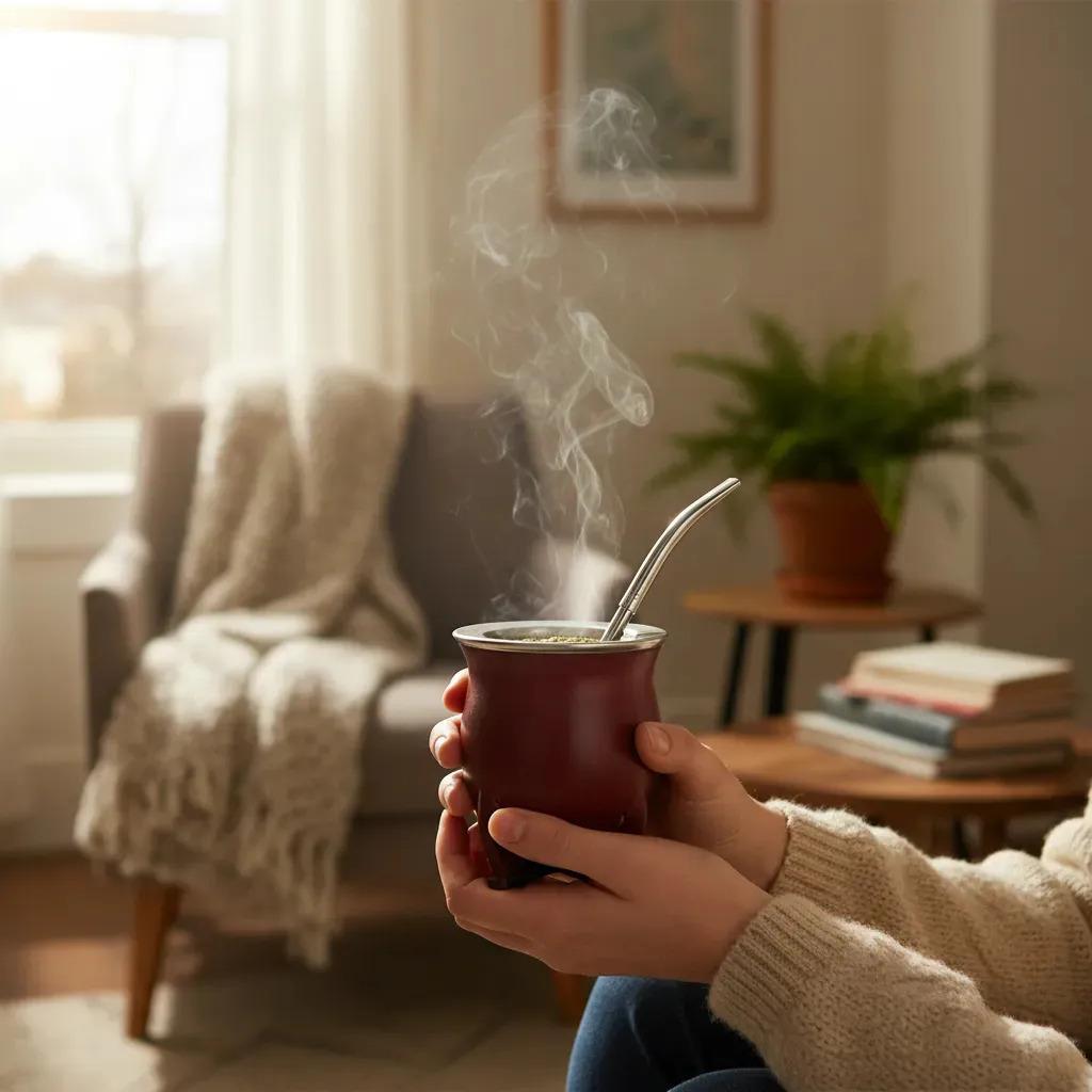 Mate Calabaza Camionero Cuero + Bombilla Pico De Loro Marrón