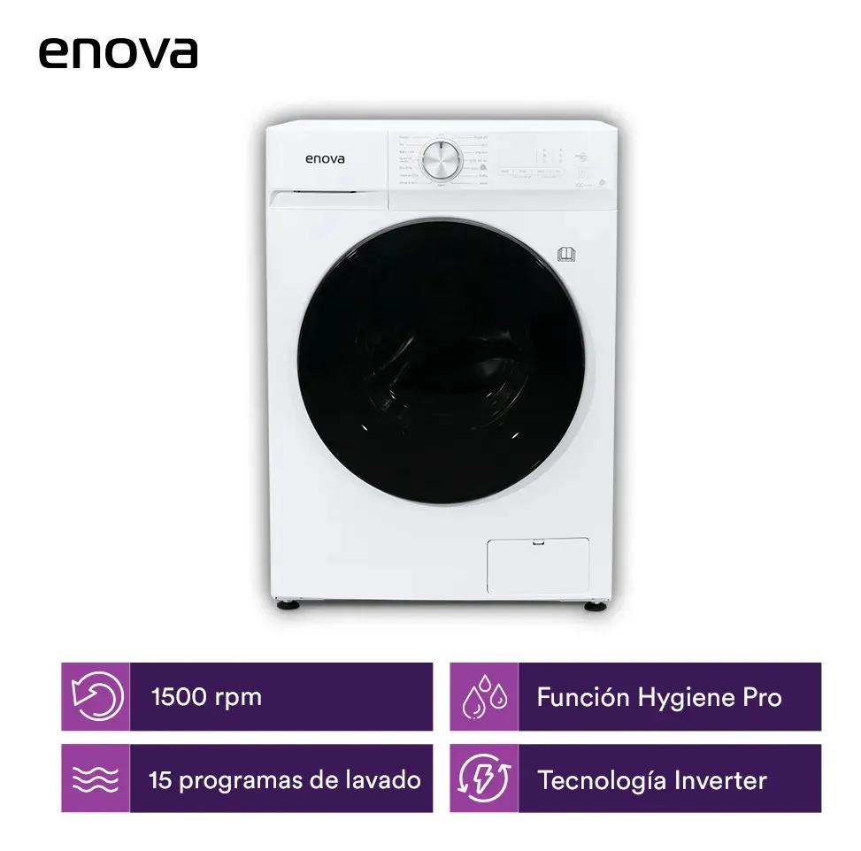 Enova LE10F10B lavasecarropas inverter carga frontal 10 kg blanco
