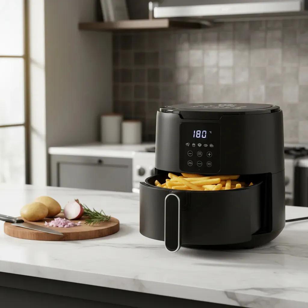 Freidora De Aire Cuk By Gadnic 4.2L 1300W Air Fryer Digital Táctil Sin Aceite 5 Programas