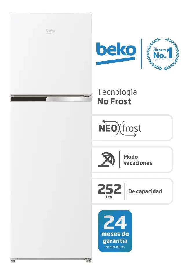 Heladera Beko No Frost 252l Blanco