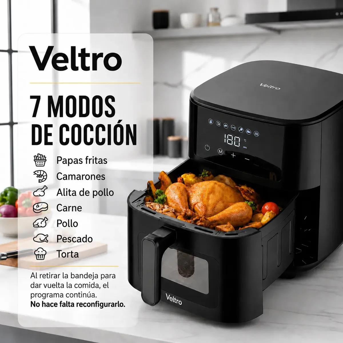 Freidora De Aire Digital Veltro Roma Potere 8L 1700W