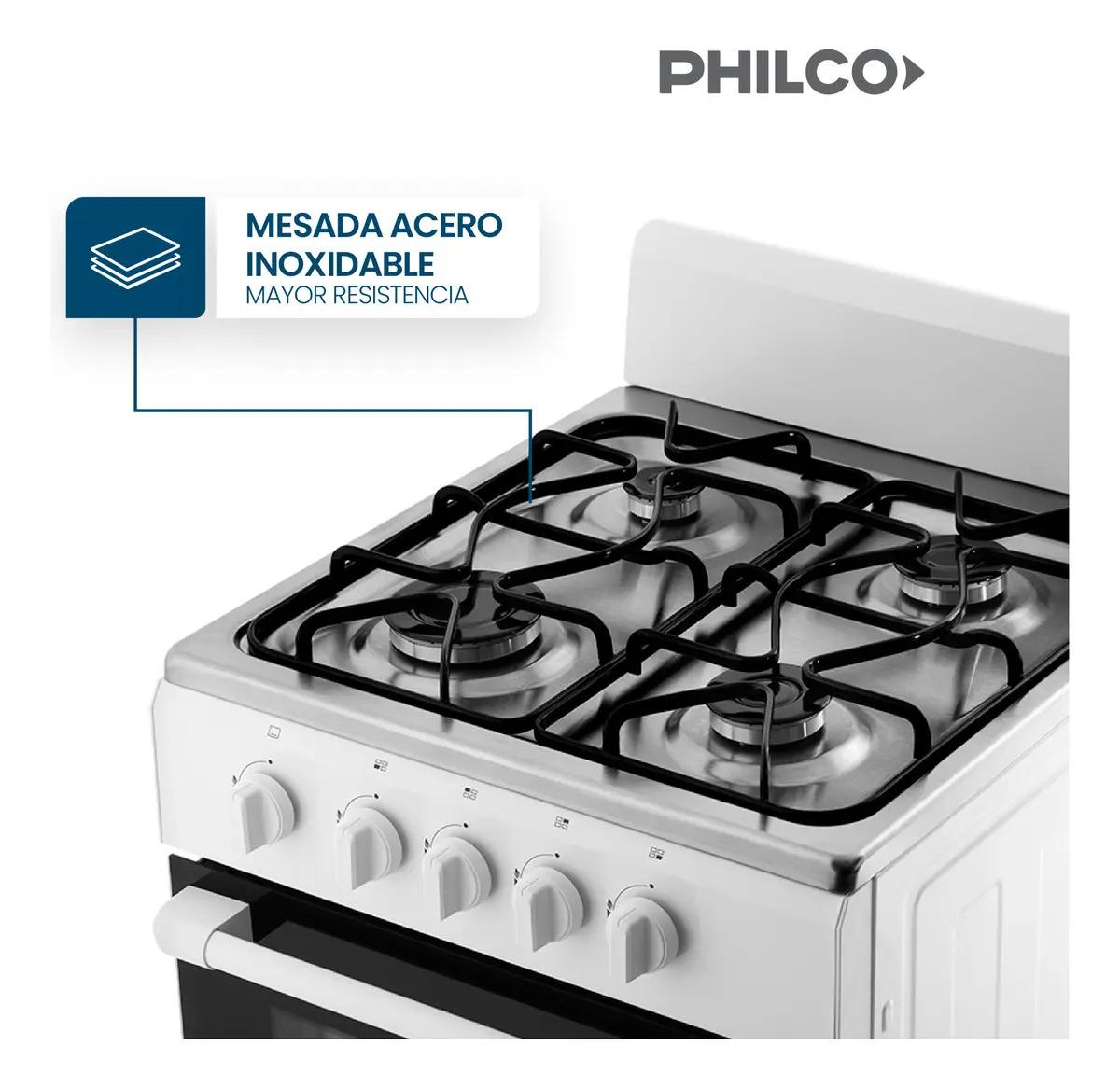 Cocina Multigas 94phcn50b 4 Hornallas Blanca Philco
