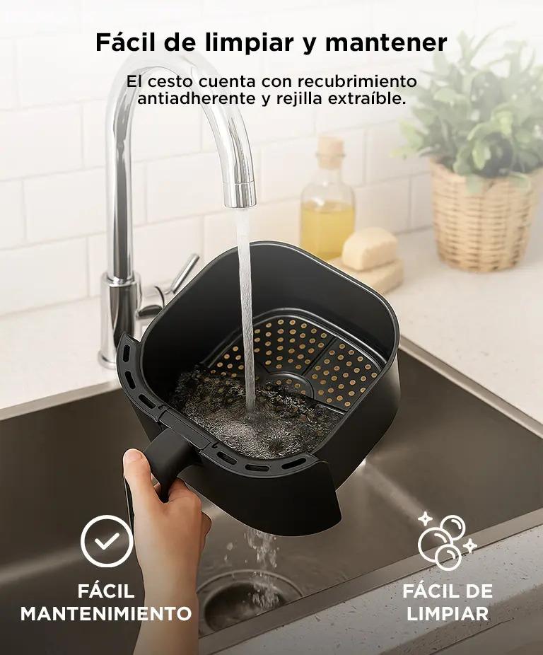 Freidora De Aire Cuk By Gadnic 4.2L 1300W Air Fryer Digital Táctil Sin Aceite 5 Programas