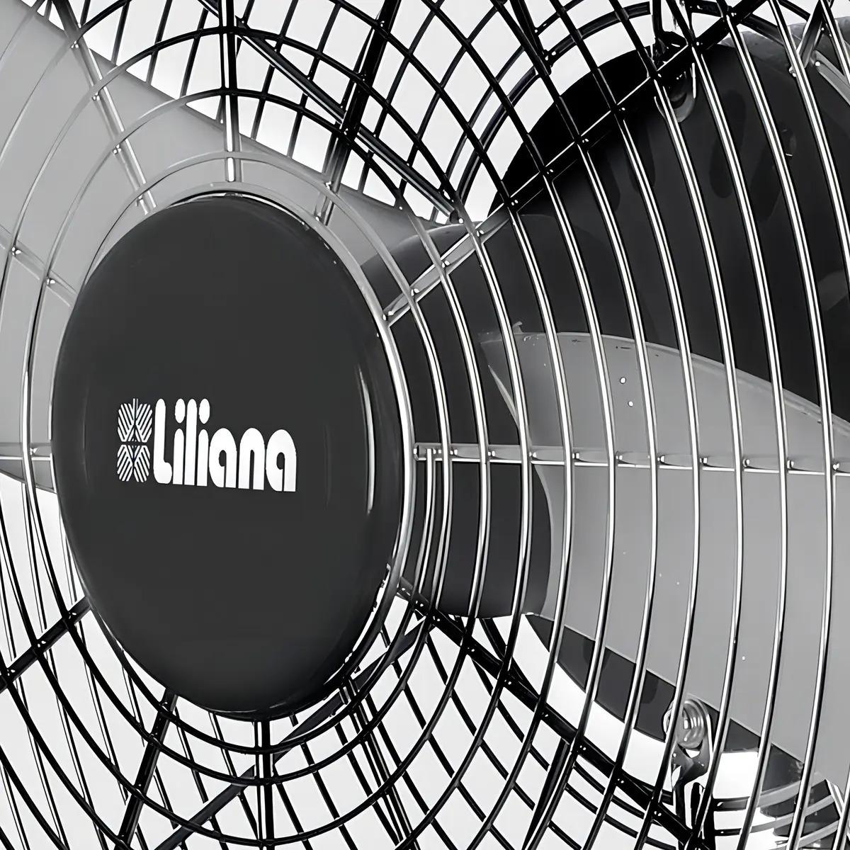 Ventilador Pared Industrial 32 Liliana Vwi32 Estructura Negro Aspas Plata