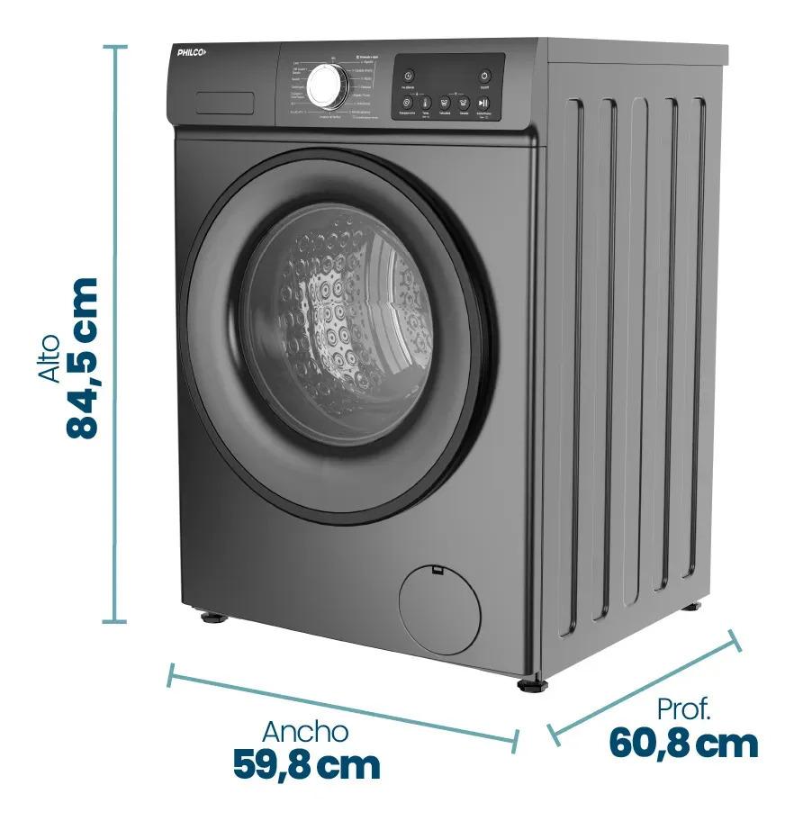 Lavasecarropas Philco 11/6 Kg Carga Frontal Inverter Gris