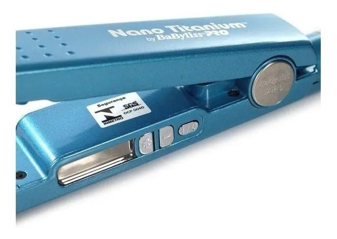 Planchita de pelo BaBylissPRO Nano Titanium Iónica Digital BABNT2091T azul