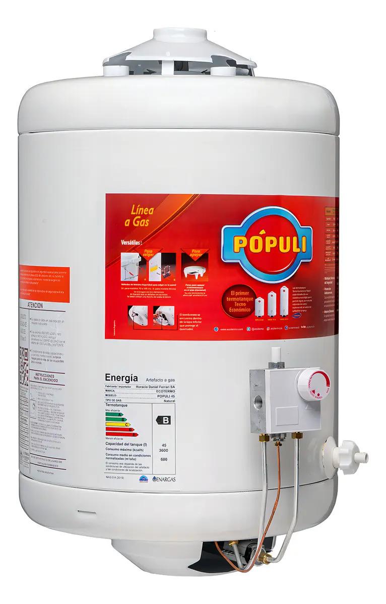 Termotanque a Gas Ecotermo 45L Blanco
