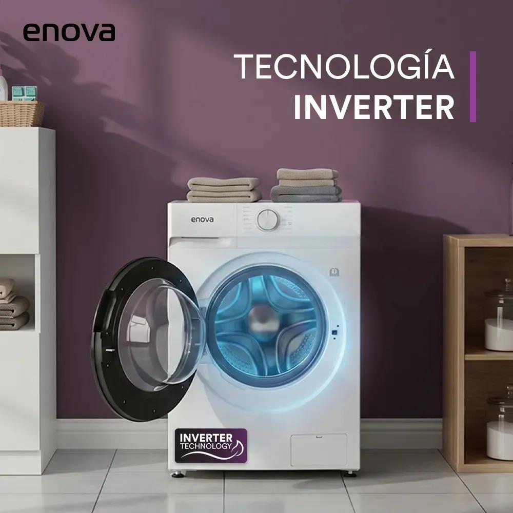 Enova LE10F10B lavasecarropas inverter carga frontal 10 kg blanco
