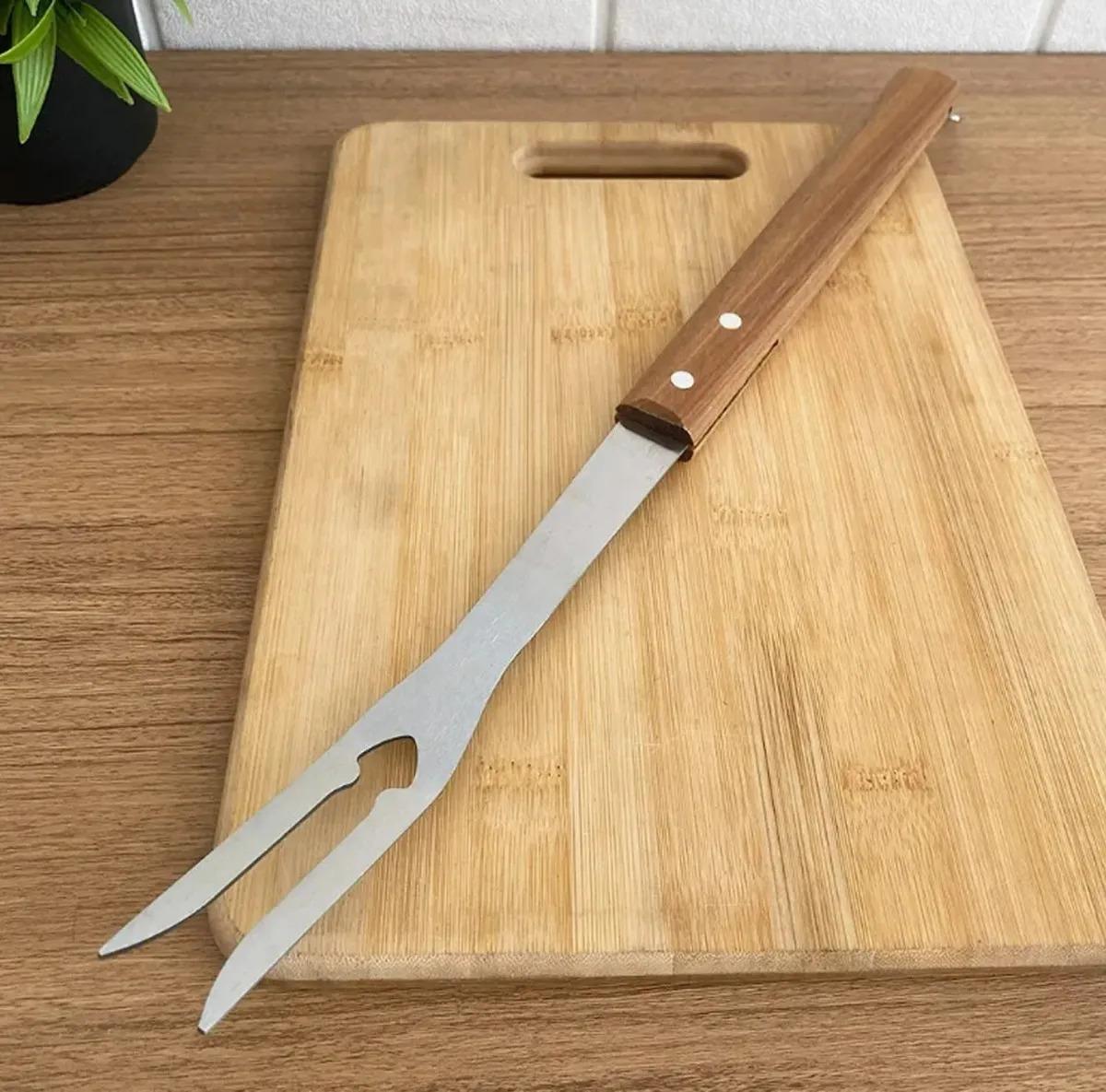 Set Asador Parrillero 3 Piezas Acero Inoxidable Jovifel