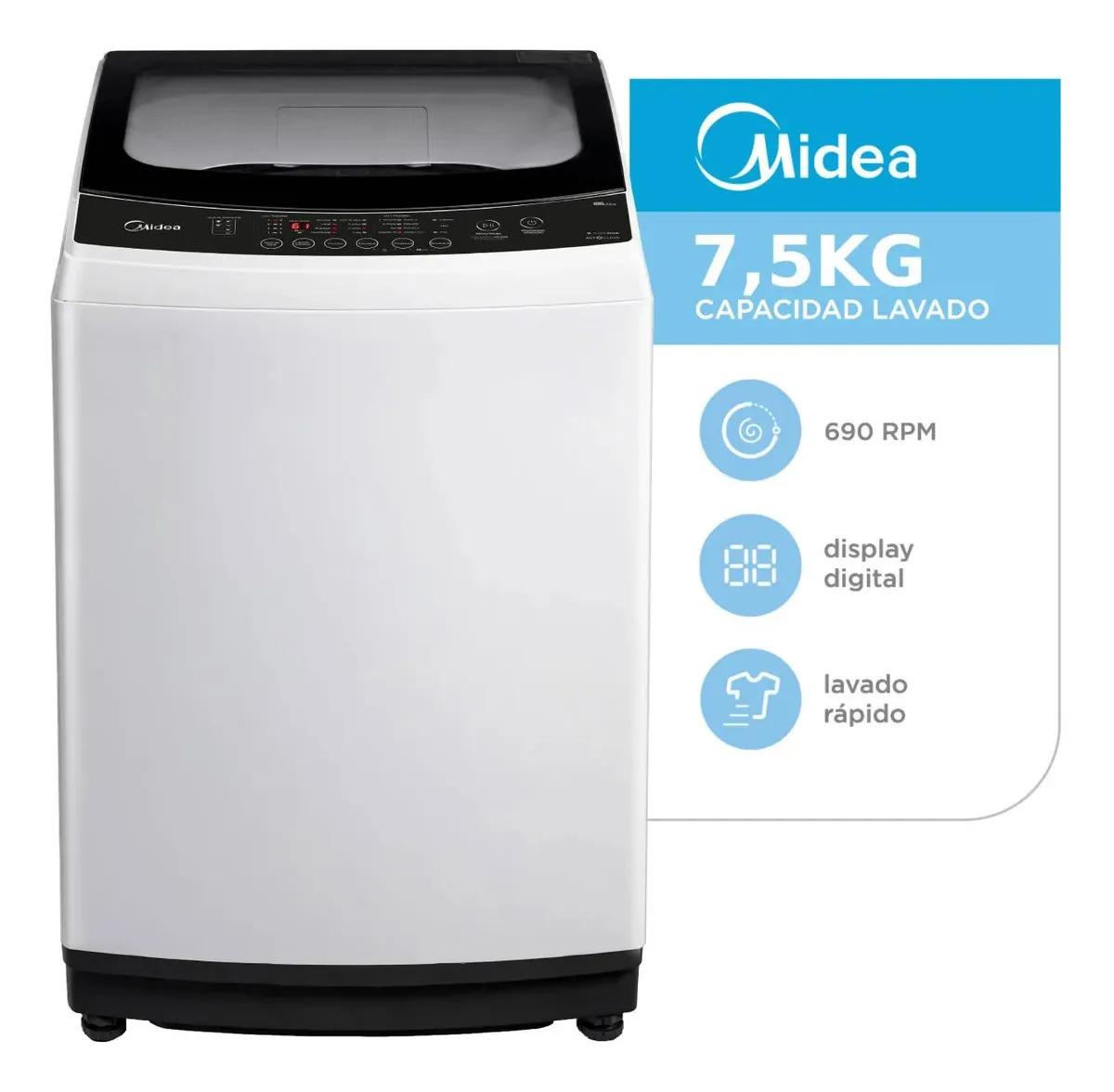 Midea Lavarropas carga superior MLS-75WE04N MLS75WE04N