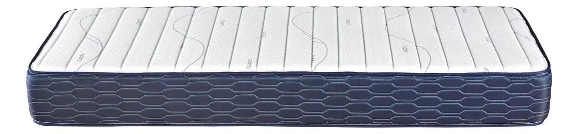Colchón Suavestar Sport 1 Plaza 80x190 Alta Densidad Clasi Color Blanco/Celeste