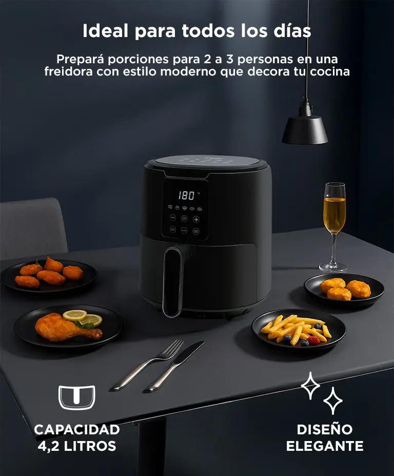 Freidora De Aire Cuk By Gadnic 4.2L 1300W Air Fryer Digital Táctil Sin Aceite 5 Programas