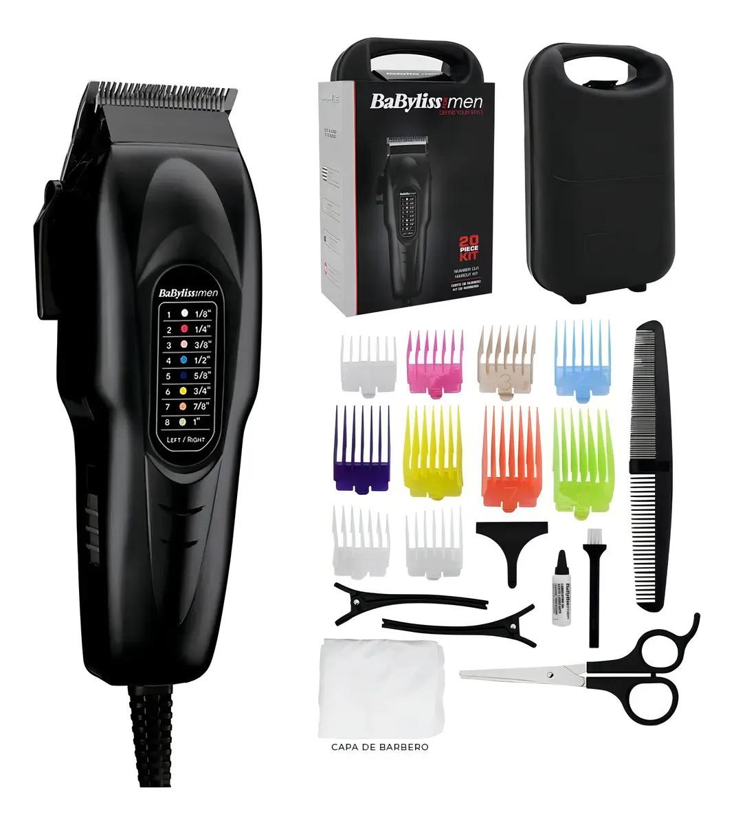 Babyliss Men Cortadora Pelo 20 Piezas Corte Número Barberia Color Negro