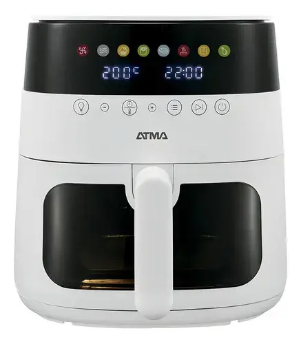 Freidora De Aire Atma Fr248 1750w 8 Litros Y Control Táctil Blanco