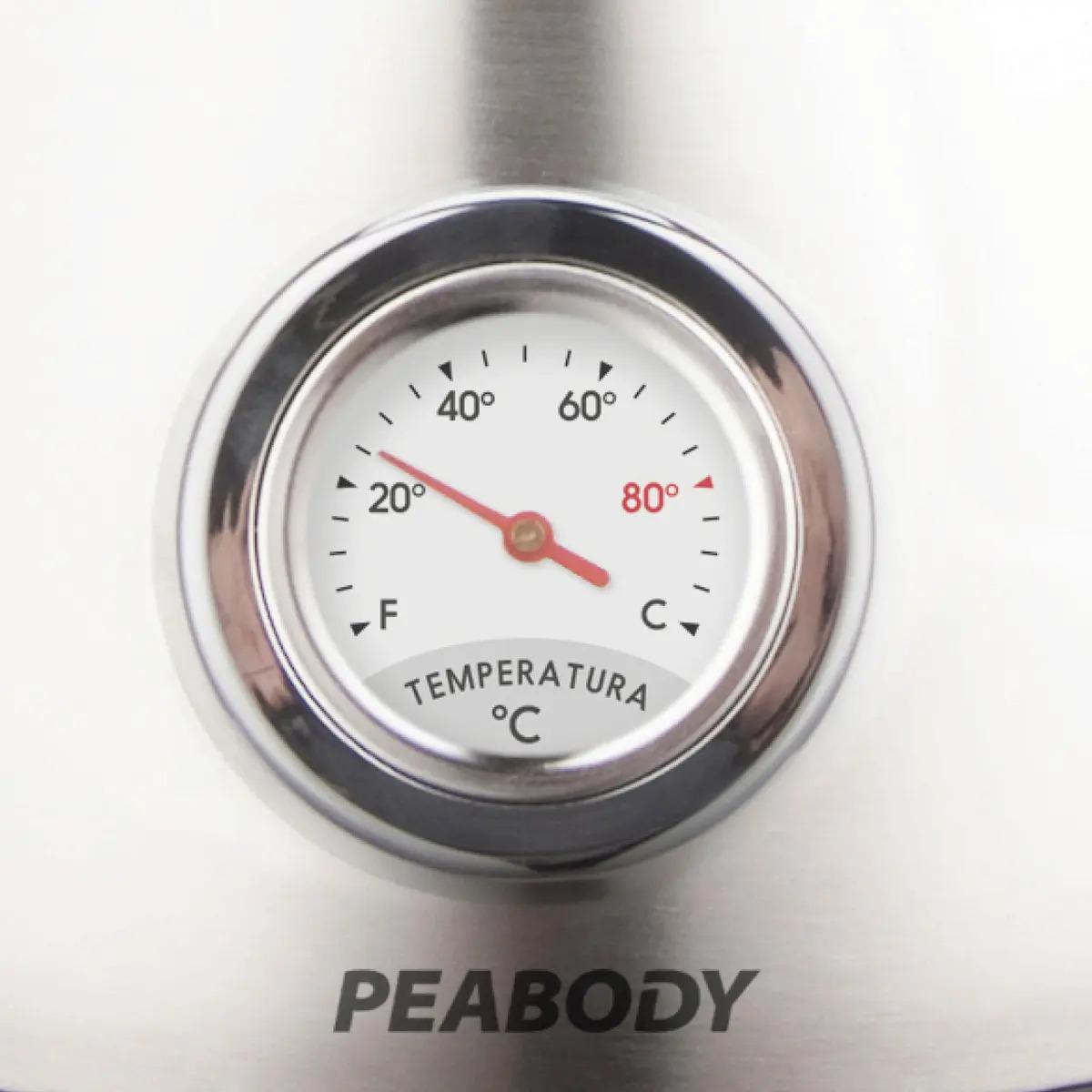 Pava Eléctrica Vintage Peabody Pe-kv8215s Indicador De Temp. Silver