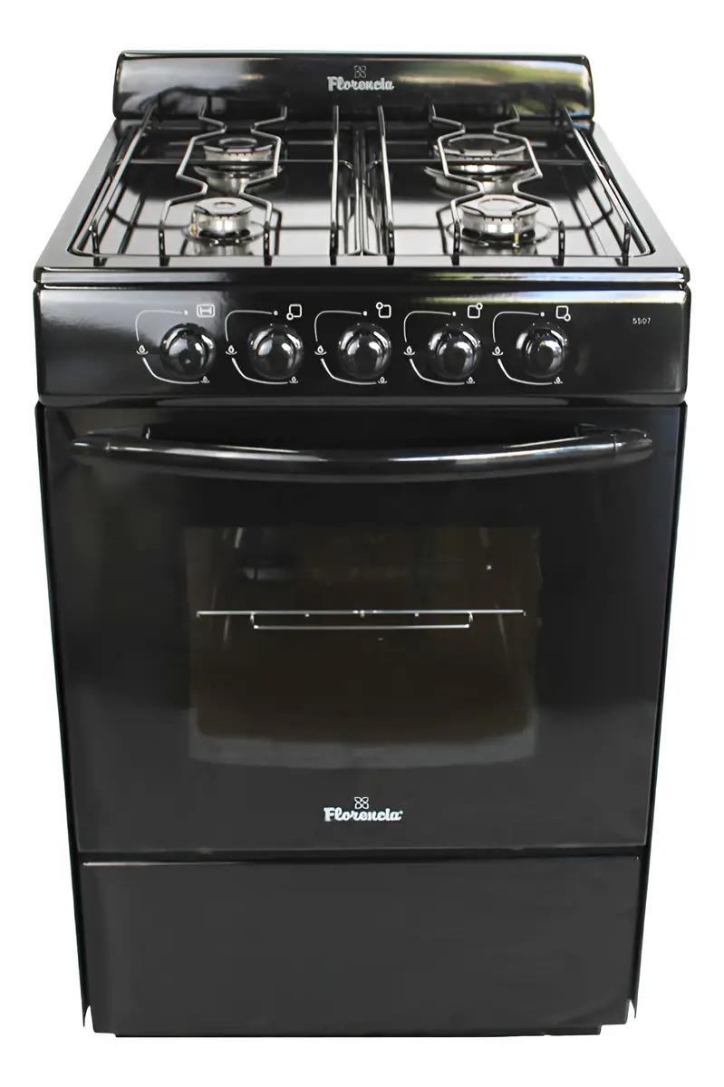Cocina Multigas 4 Hornallas 56cm Florencia 5507 Negro