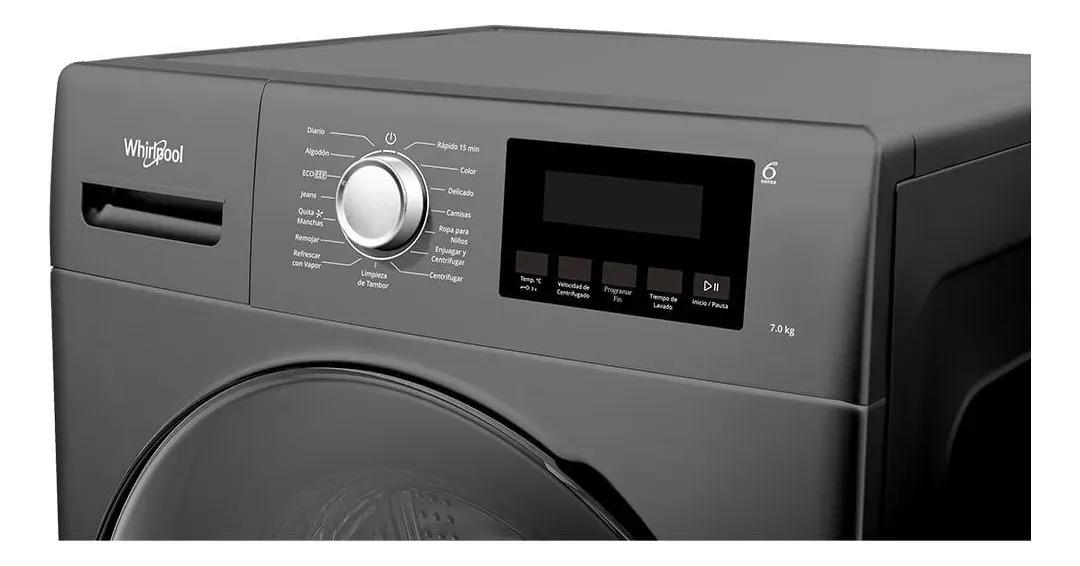 Lavarropas Whirlpool Carga Frontal 7kg Inverter Titanium Titanio