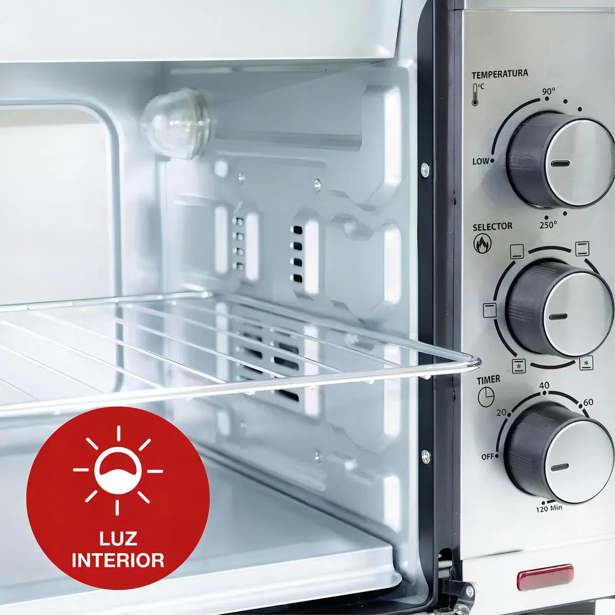 Horno Eléctrico Convector Peabody Pe-he55s 54 L 2200 W Silver