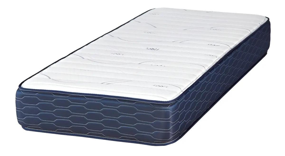 Colchón Suavestar Sport 1 Plaza 80x190 Alta Densidad Clasi Color Blanco/Celeste