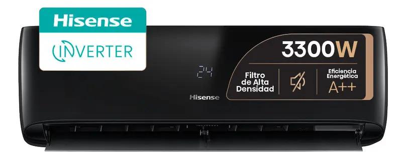 Aire Acondicionado Split Inverter Frío Calor Hisense 2838 Frigorías Negro